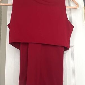 Elegant Red two piece Dress